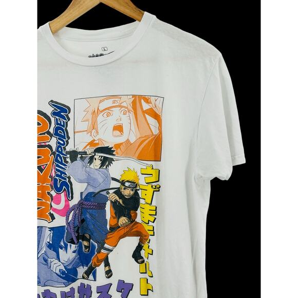 Naruto Shippuden Mens T-Shirt - Sasuke & Naruto Fighting Stances Logo Size L - Picture 6 of 8